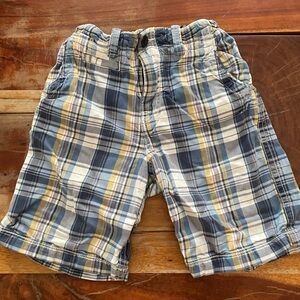 GAP Kids Plaid Shorts - Blue, Yellow, White